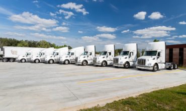 Some of Colonial Cartage's fleet of tractors