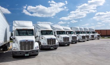 Some of Colonial Cartage's fleet of tractors